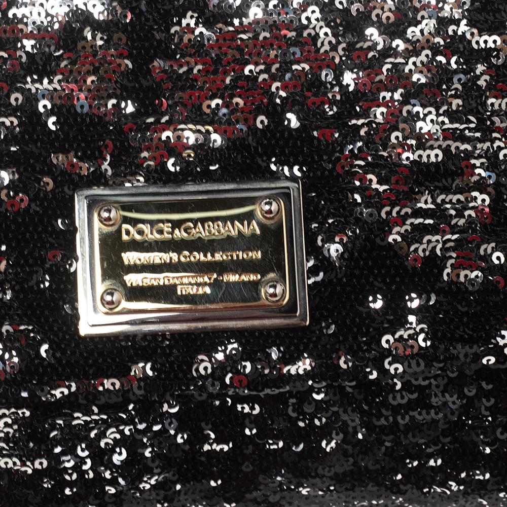 Dolce & Gabbana Metallic Sequin Miss Charles Shoulder Bag 1
