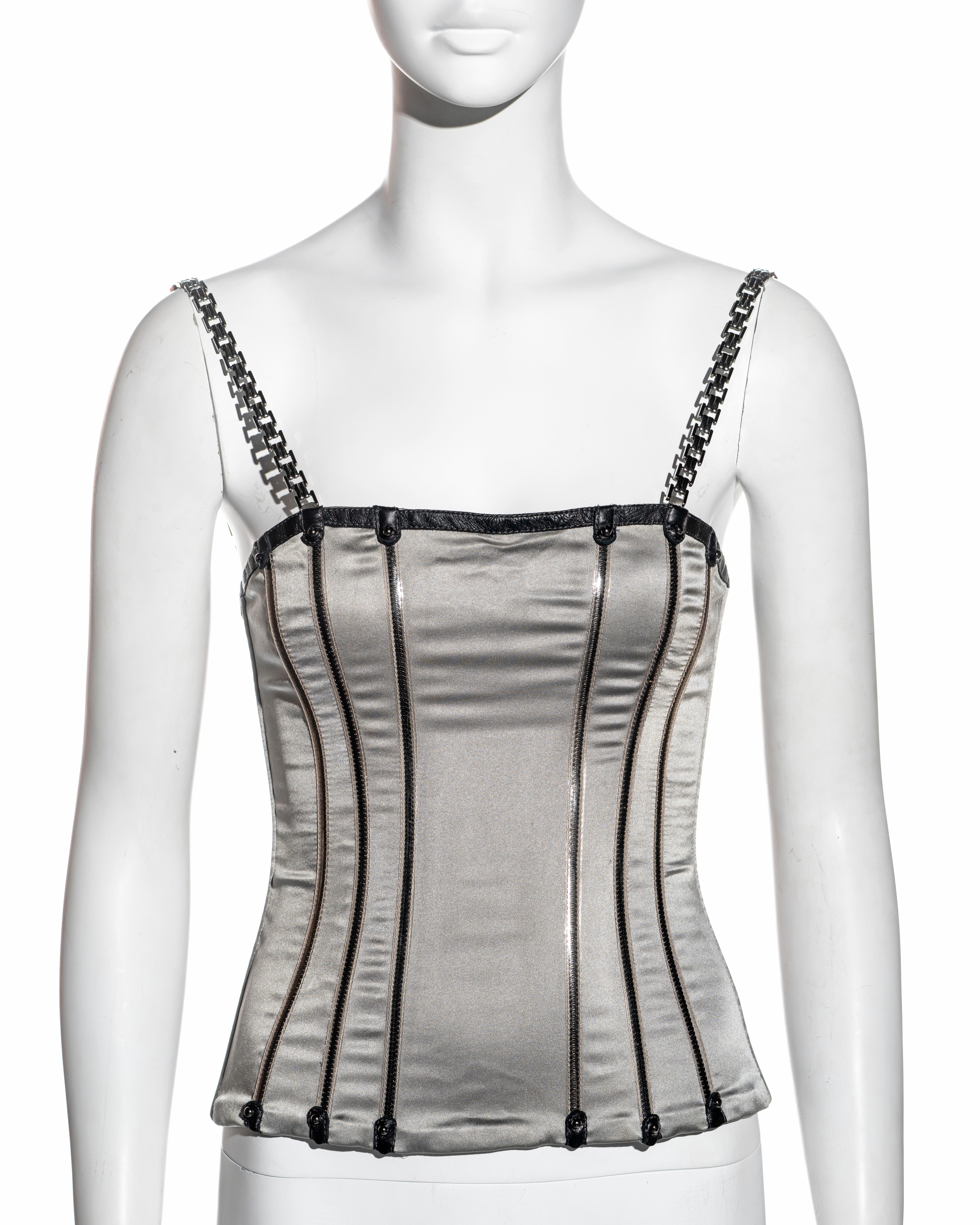 metallic corset