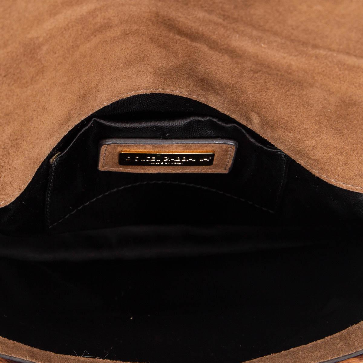 Black DOLCE & GABBANA metallic STUDDED LEOPARD CALF HAIR Shoulder Bag For Sale