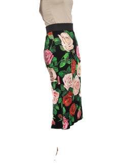 Dolce & Gabbana Midi Floral Print Skirt Size XXS