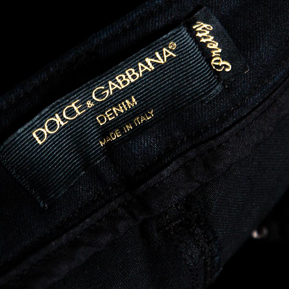 Dolce & Gabbana Midnight Blue Cotton Pretty Fit Jeans S For Sale 1