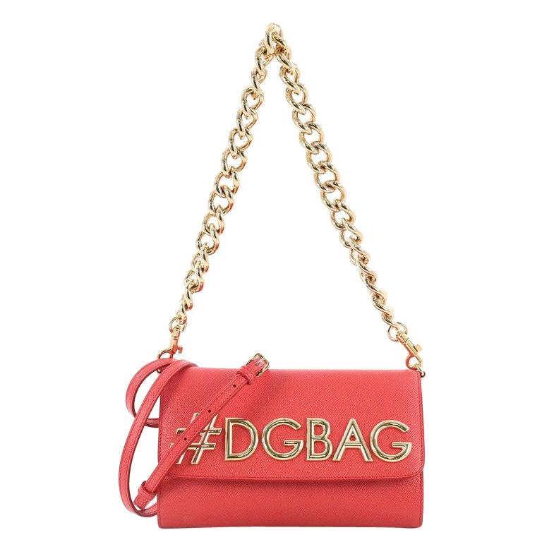 Dolce & Gabbana Millennials Shoulder Bag Embellished Leather Medium