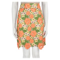 Dolce & Gabbana Mini-Rock aus geblümter Spitze mit Spitze, Größe XL