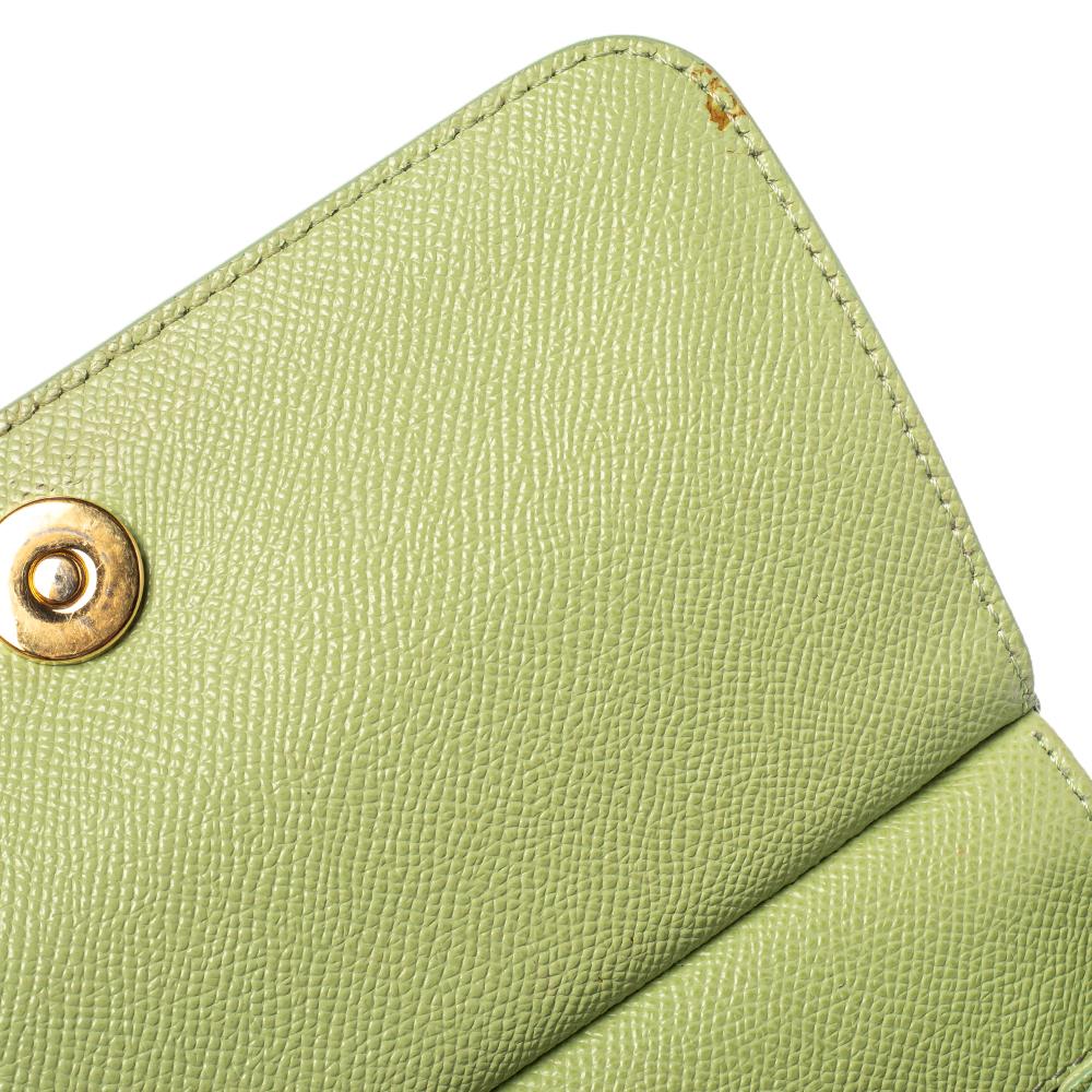 Dolce & Gabbana Mint Green Leather Small Miss Sicily Top Handle Bag 7