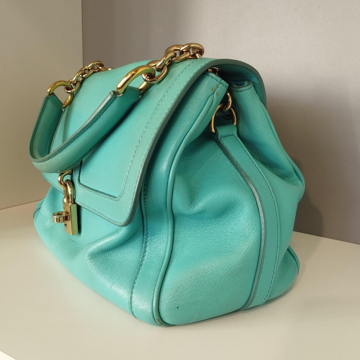 Dolce & Gabbana Miss Bonita Azure Bag In Fair Condition For Sale In Gazzaniga (BG), IT