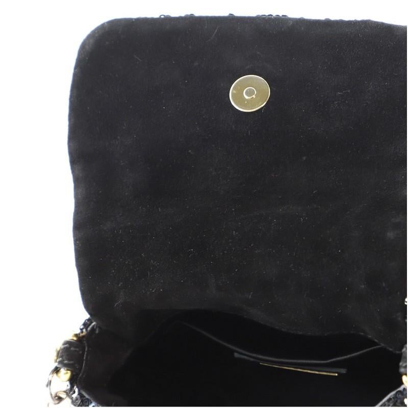 Dolce & Gabbana Miss Charles Flap Shoulder Bag Sequins Mini 1