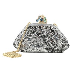 Dolce & Gabbana Miss Dea Frame Clutch Sequins