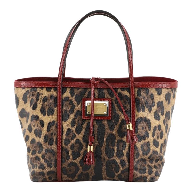 Dolce & Gabbana Miss Escape Open Tote Printed Coated Canvas Medium 