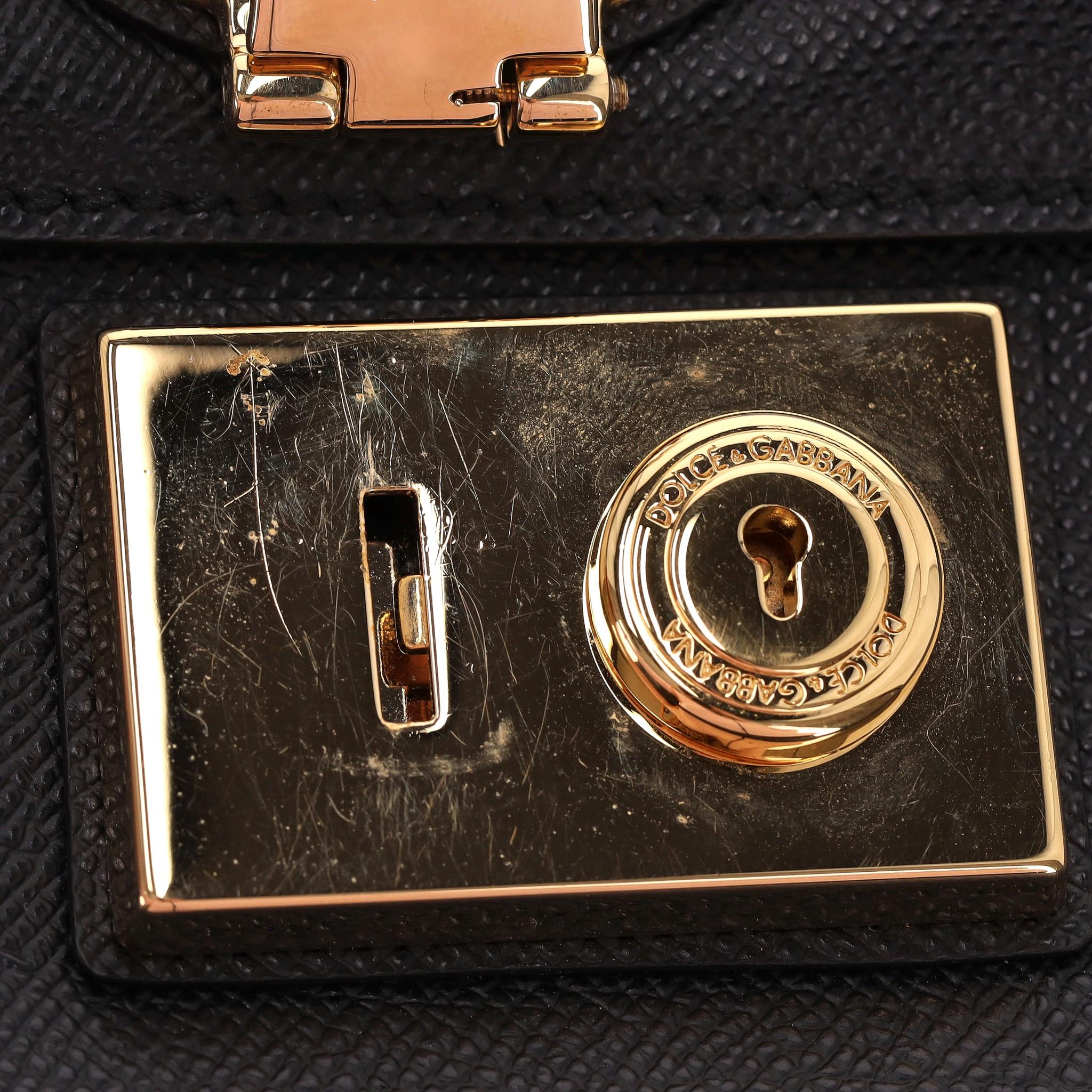 Dolce & Gabbana Miss Linda Saffiano Leather Bag For Sale 5