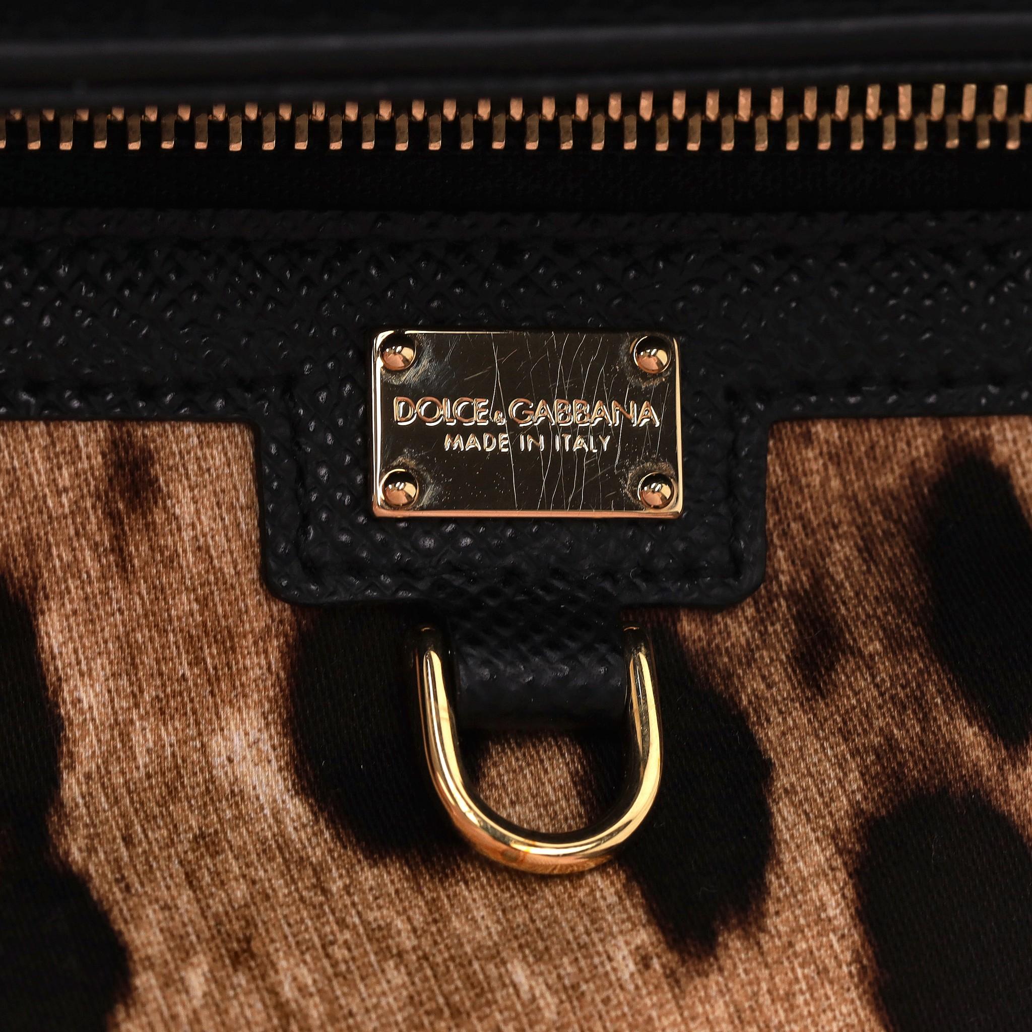 Dolce & Gabbana Miss Linda Saffiano Leather Bag For Sale 3