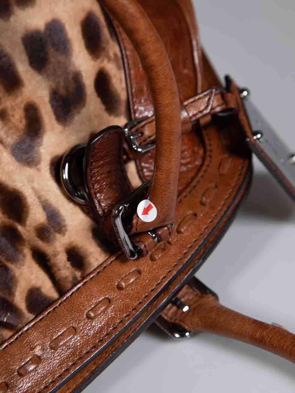 Dolce & Gabbana Miss Romantique Leopard Pony Hair Shoulder Bag For Sale 3