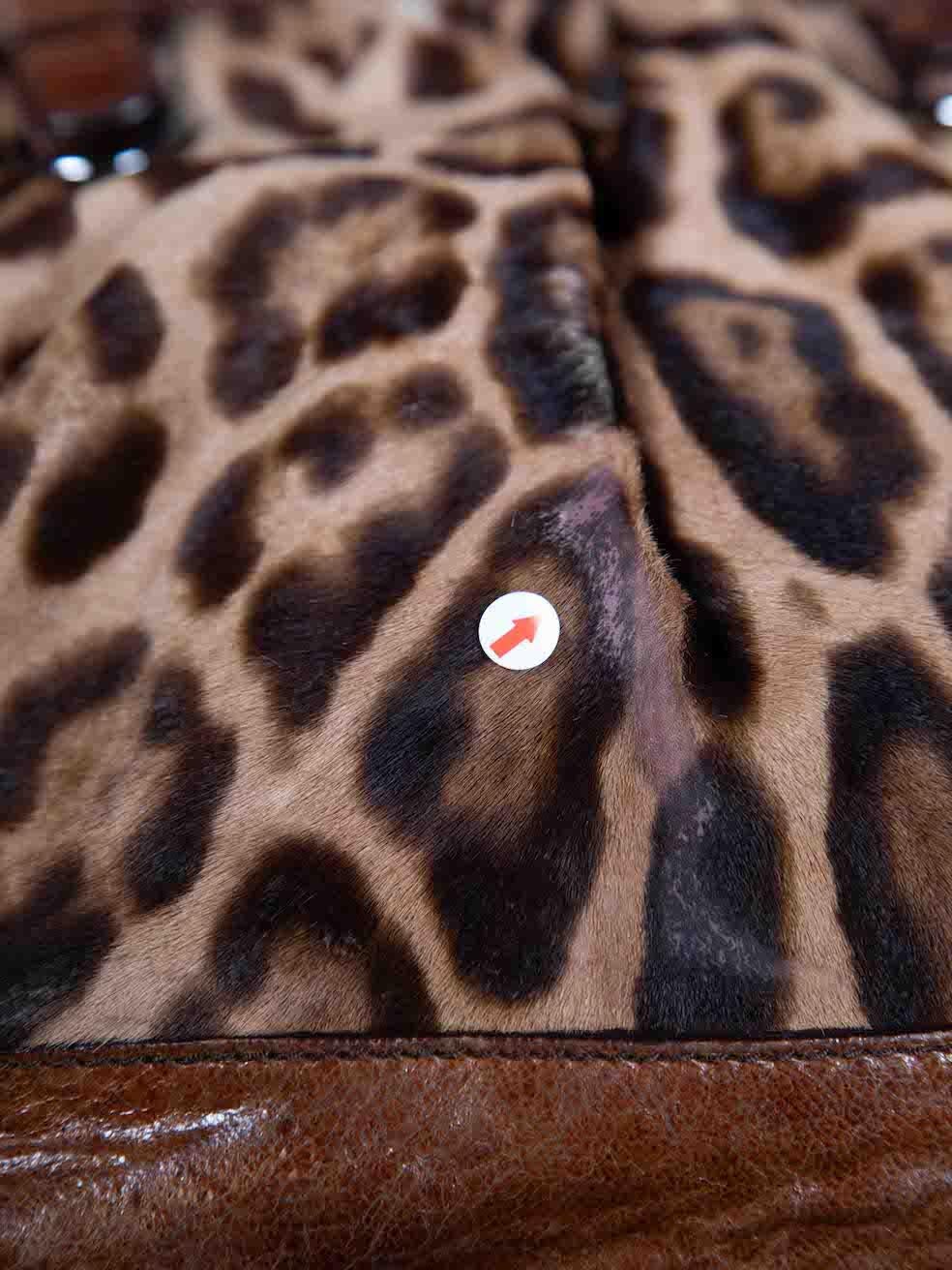 Dolce & Gabbana Miss Romantique Leopard Pony Hair Shoulder Bag For Sale 4