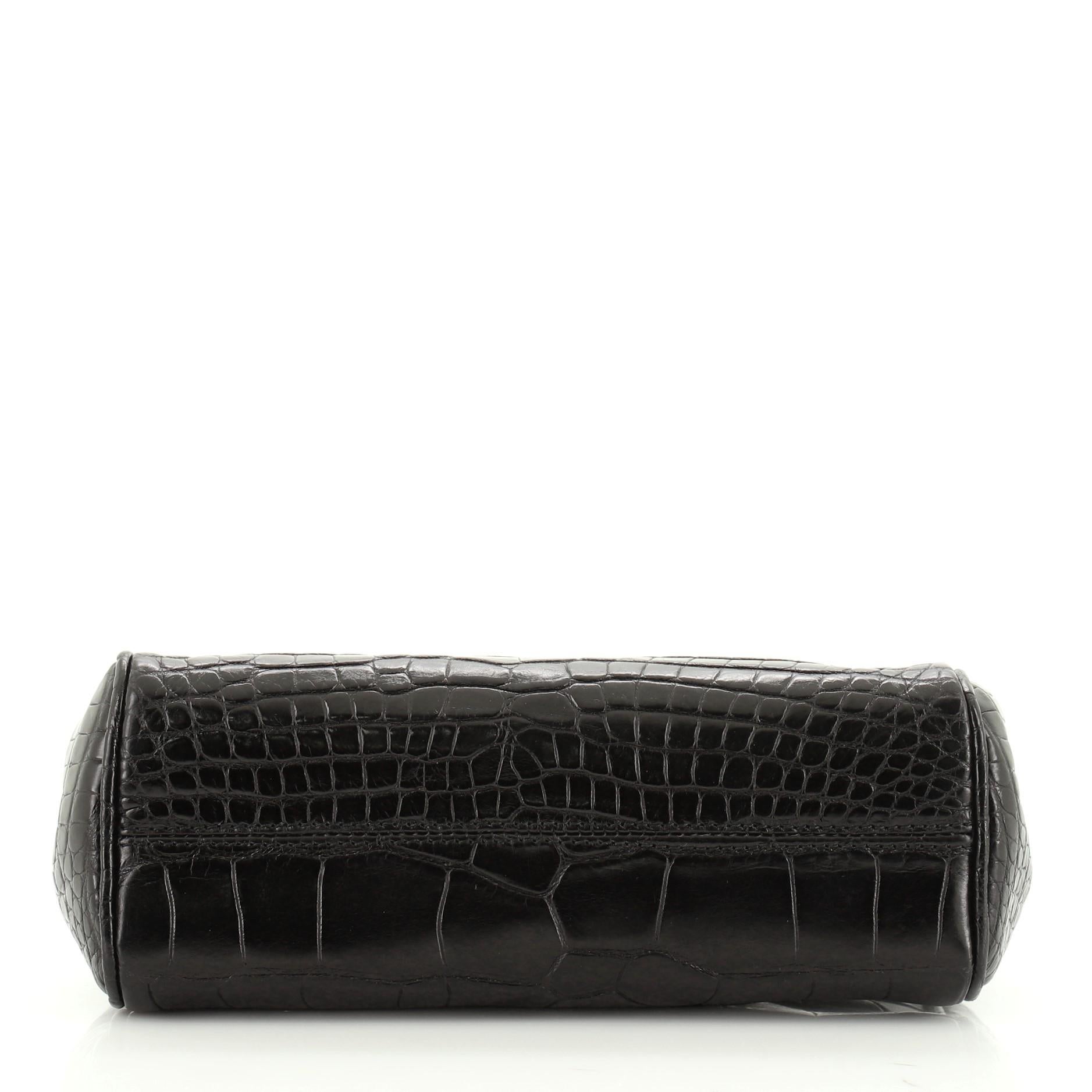 Dolce & Gabbana Miss Sicily Bag Crocodile Embossed Leather Mini im Zustand „Gut“ in NY, NY