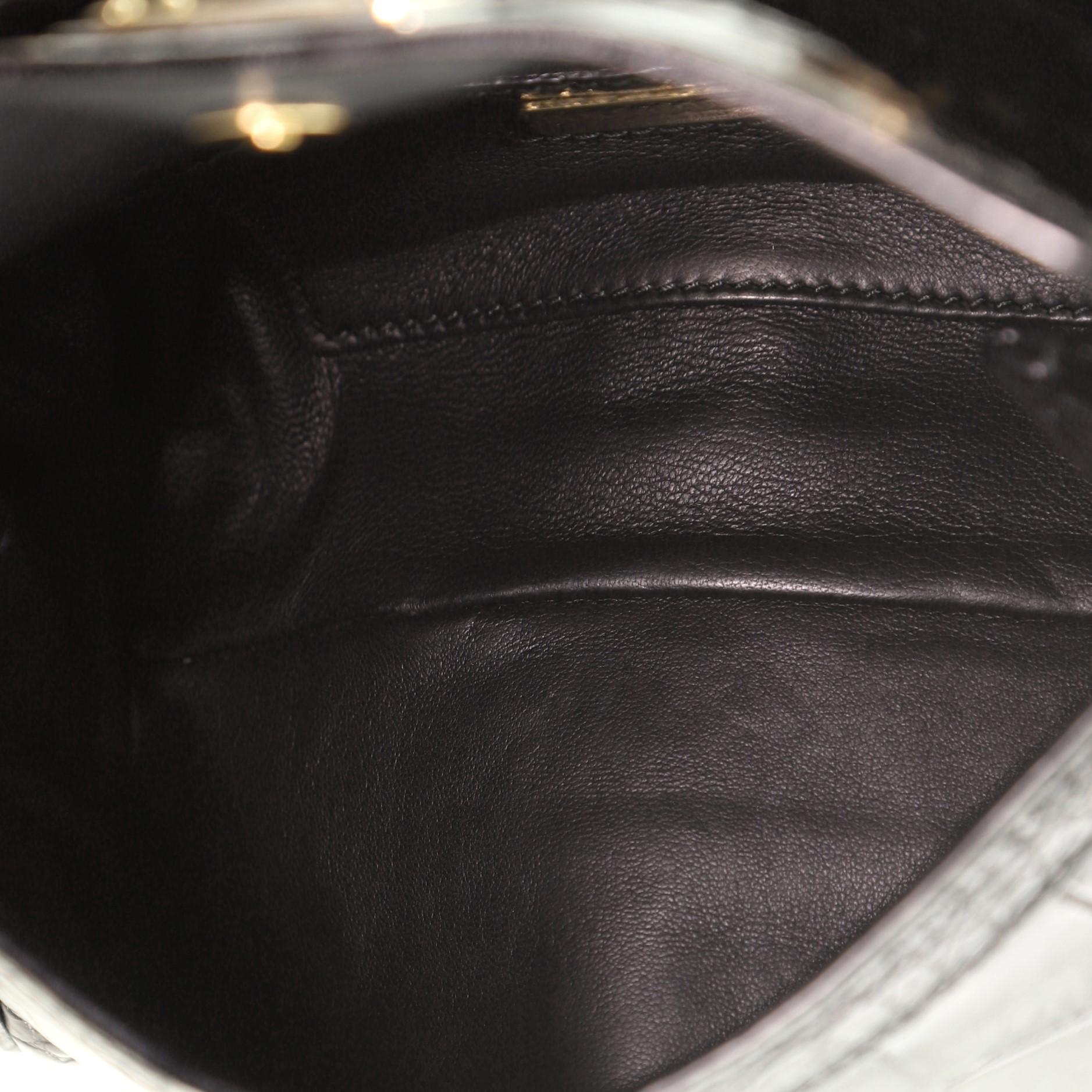 Dolce & Gabbana Miss Sicily Bag Crocodile Embossed Leather Mini für Damen oder Herren