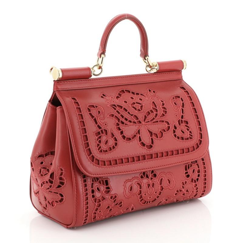 embroidered leather bag