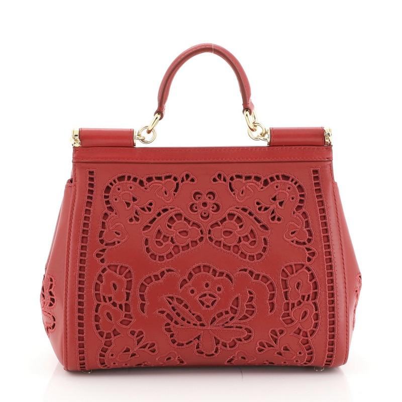 dolce and gabbana red sicily bag