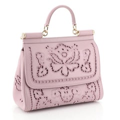 Dolce & Gabbana Miss Sicily Bag Laser Cut Leather Medium