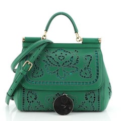 Dolce & Gabbana Miss Sicily Bag Laser Cut Leather Medium