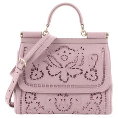 Dolce & Gabbana Miss Sicily Bag Laser Cut Leather Medium