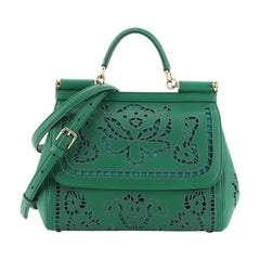 Dolce & Gabbana Miss Sicily Bag Laser Cut Leather Medium