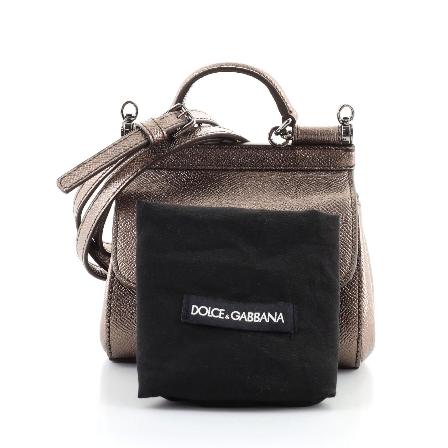 Dolce & Gabbana Mini Sicily Bag in Natural