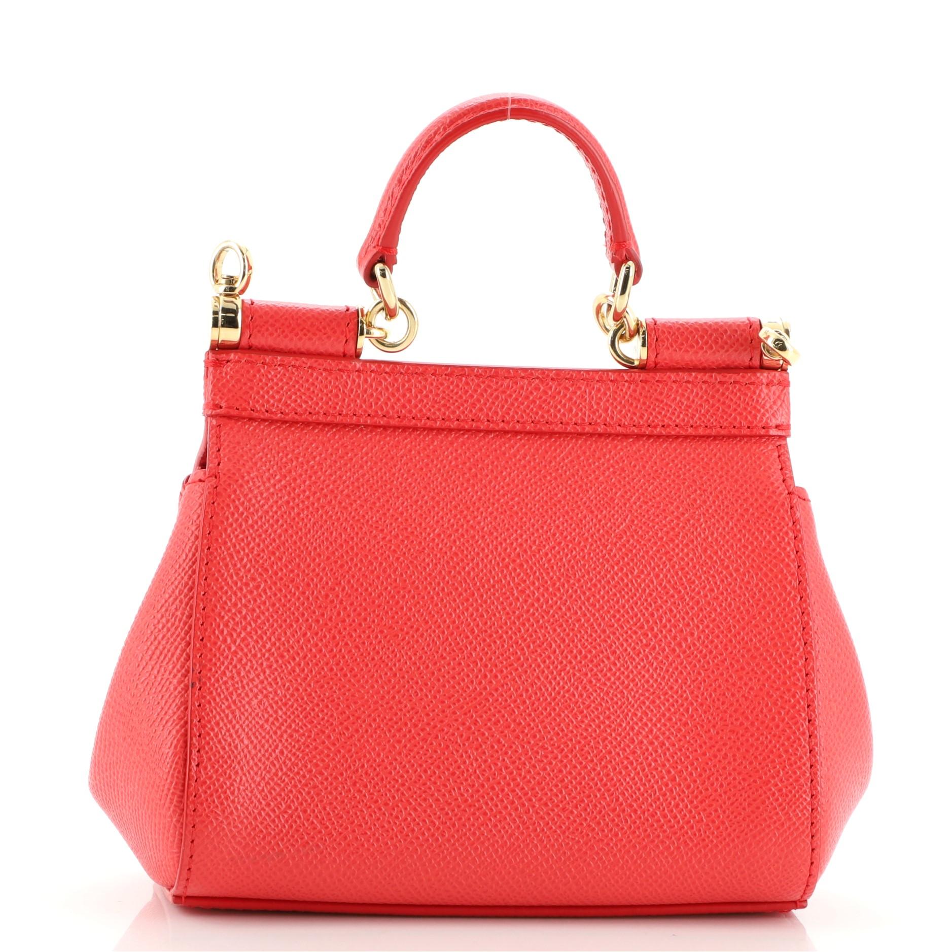 Dolce & Gabbana Miss Sicily Bag Leather Mini In Good Condition In NY, NY