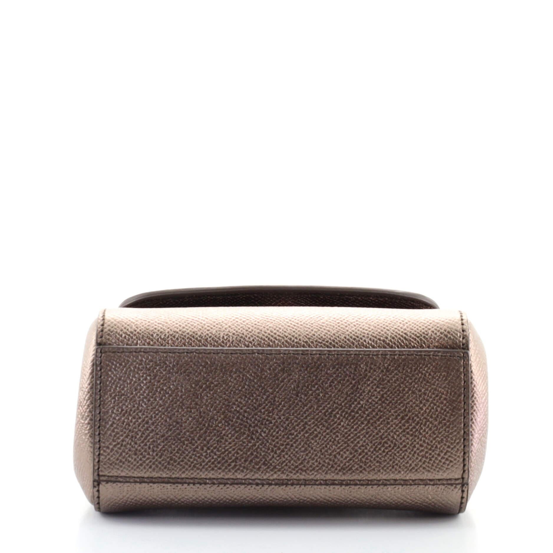 Dolce & Gabbana Miss Sicily Bag Leather Mini In Good Condition In NY, NY