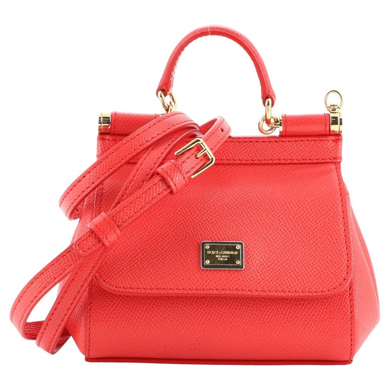 dolce and gabbana mini sicily bag red