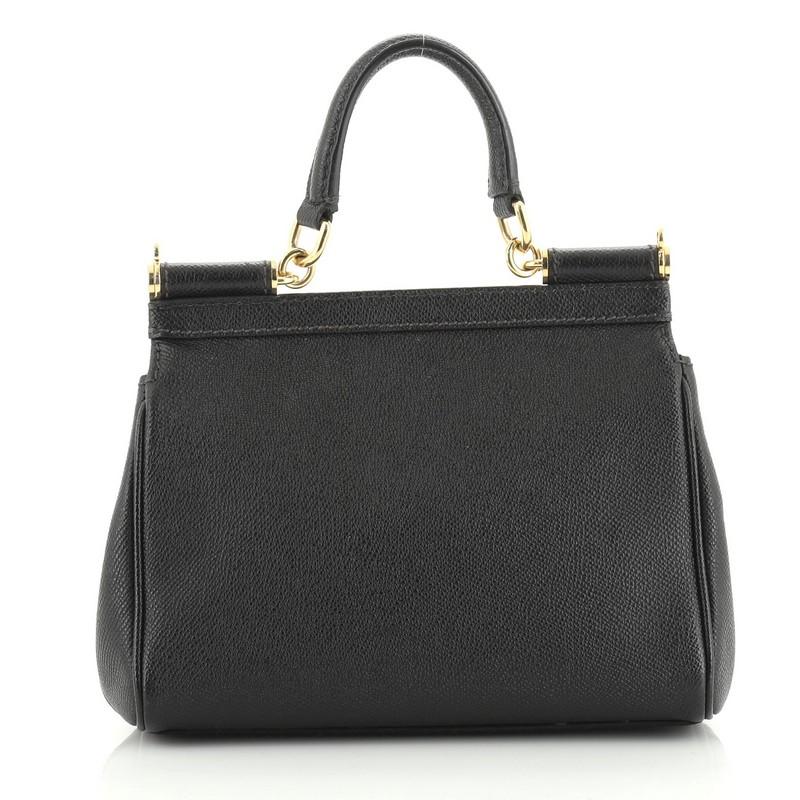 Black Dolce & Gabbana Miss Sicily Bag Leather Small