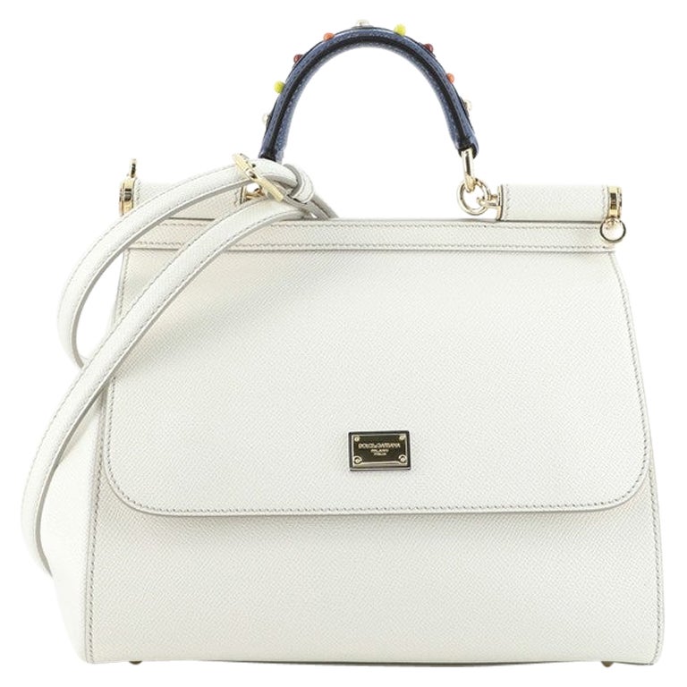 Dolce 
Gabbana Miss Sicily Tasche Leder mit Nieten Detail Medium