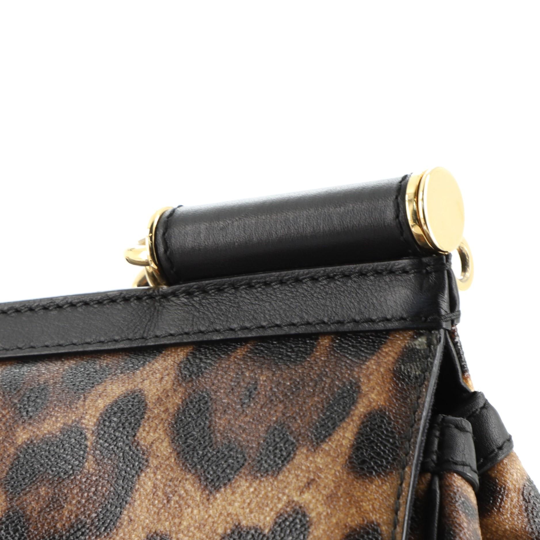 Women's or Men's Dolce & Gabbana Miss Sicily Bag Leopard Print Leather Large