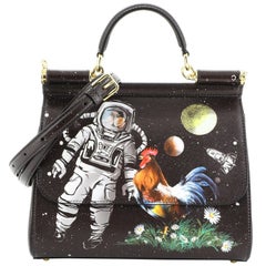 Dolce & Gabbana Miss Sicily Bag Printed Leather Medium