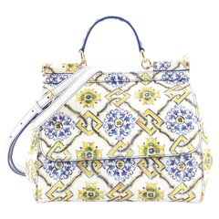 Dolce & Gabbana Miss Sicily Bag Printed Leather Medium