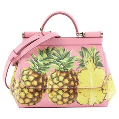 Dolce & Gabbana Mini Miss Sicily Tasche aus bedrucktem Leder