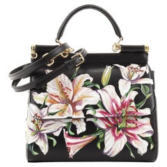 Dolce & Gabbana Miss Sicily Bag Printed Leather Small