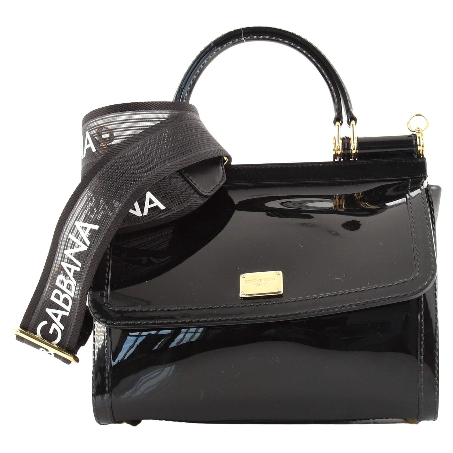 Dolce & Gabbana Sicily Leather Handbag in Black Womens Bags Shoulder bags Save 26% 