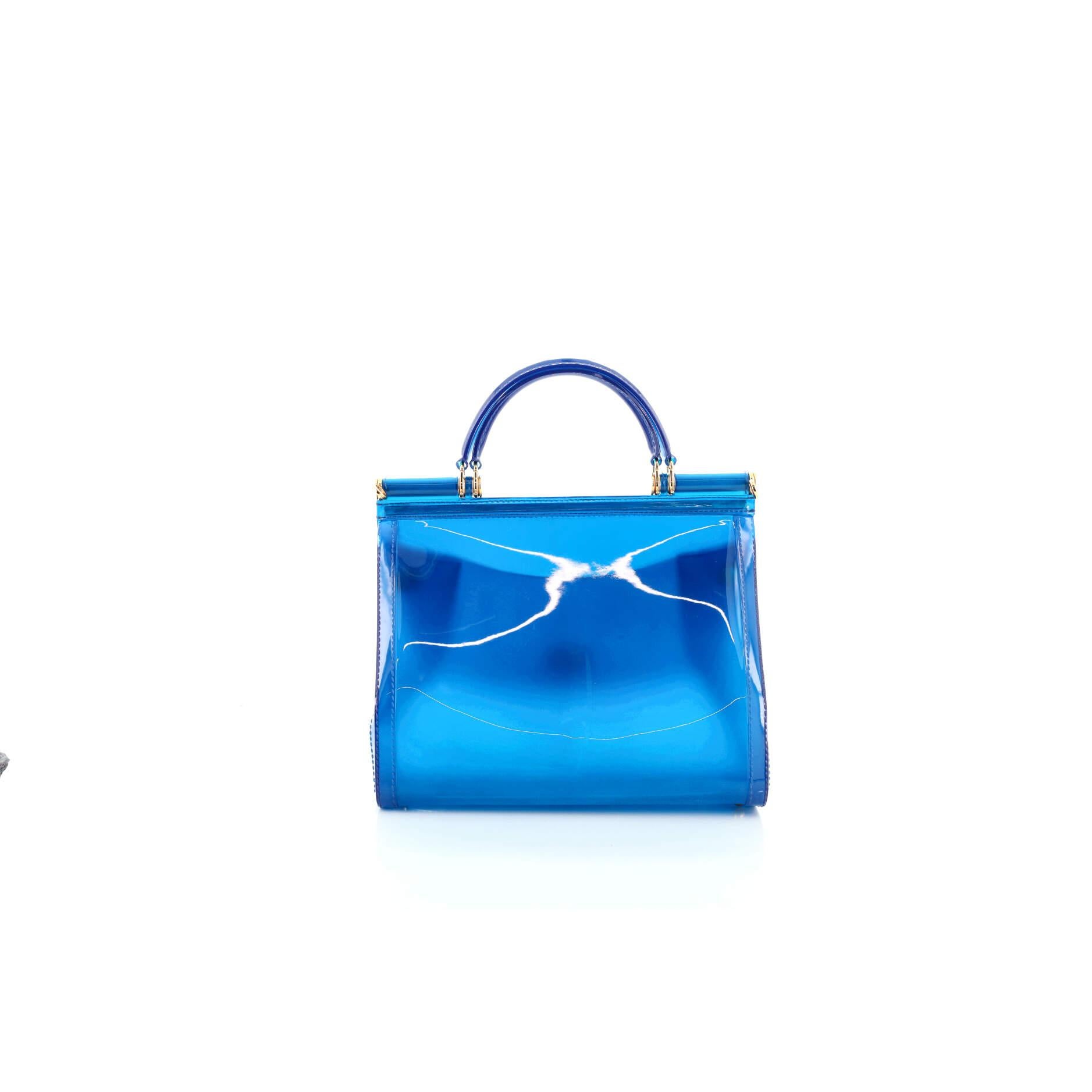 Blu Dolce & Gabbana Borsa Miss Sicily in PVC Media