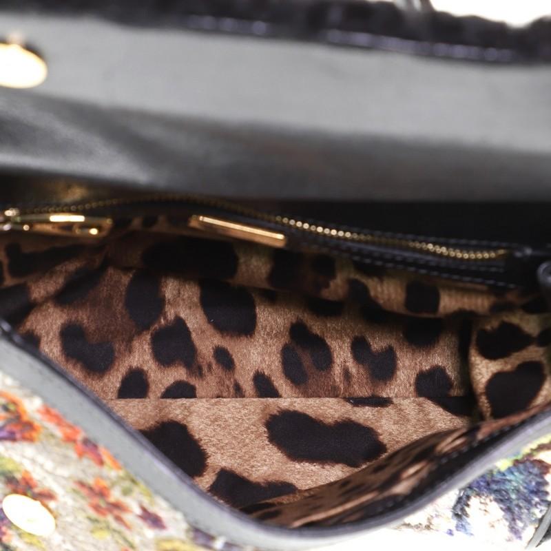 Dolce & Gabbana Miss Sicily Bag Velvet and Crochet Medium 2