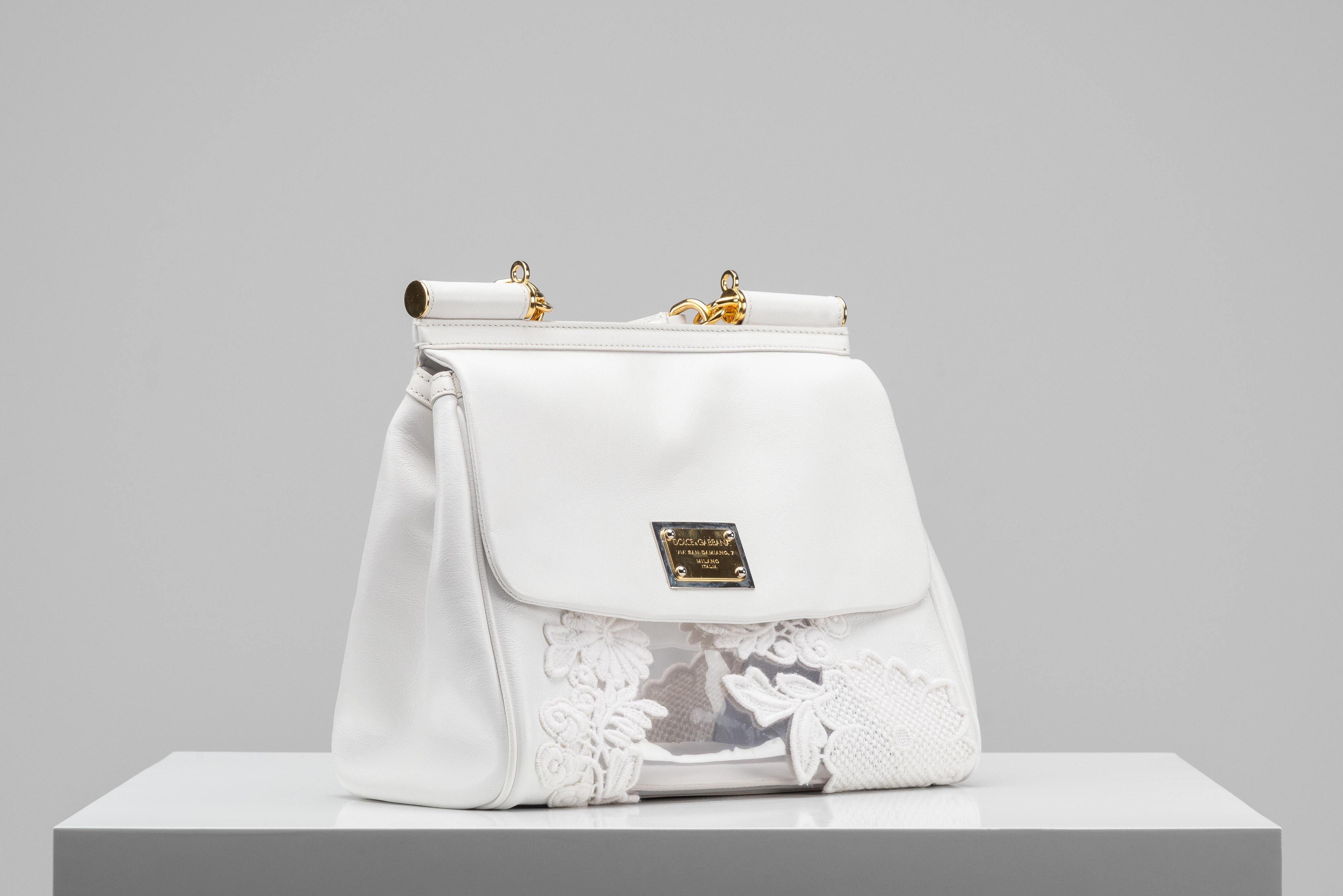 Women's or Men's Dolce & Gabbana Miss Sicily Bag White Lace Limited Edition