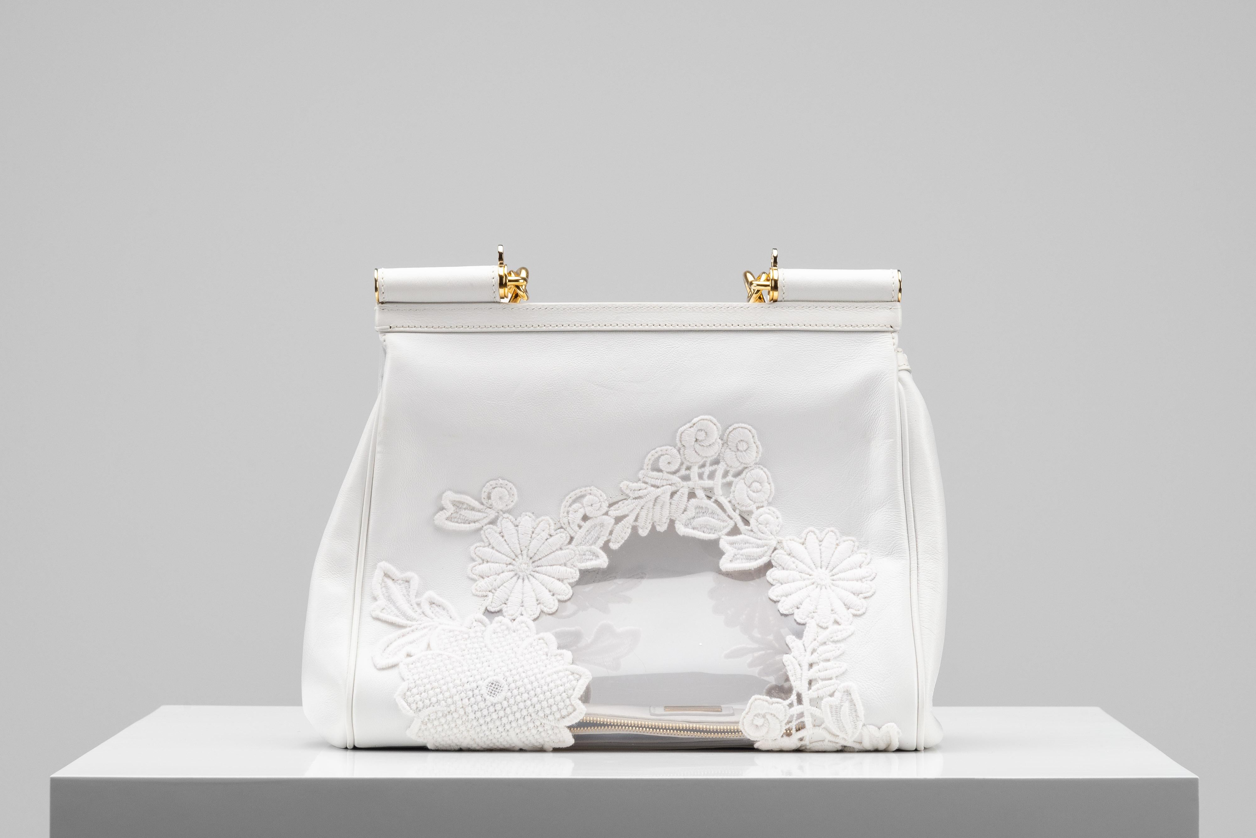 Dolce & Gabbana Miss Sicily Bag White Lace Limited Edition 1