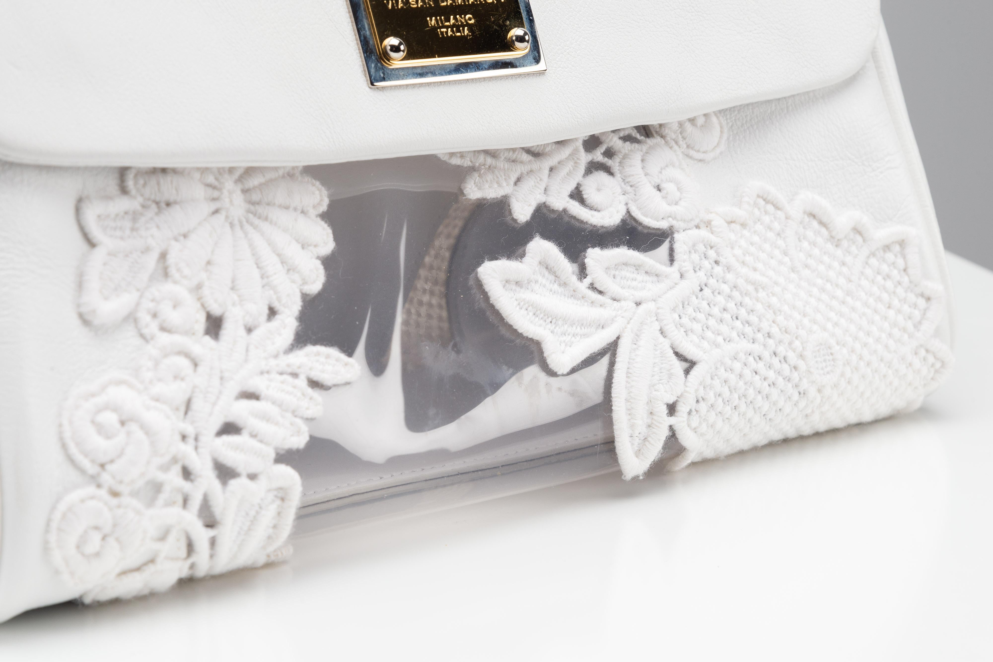 Dolce & Gabbana Miss Sicily Bag White Lace Limited Edition 5
