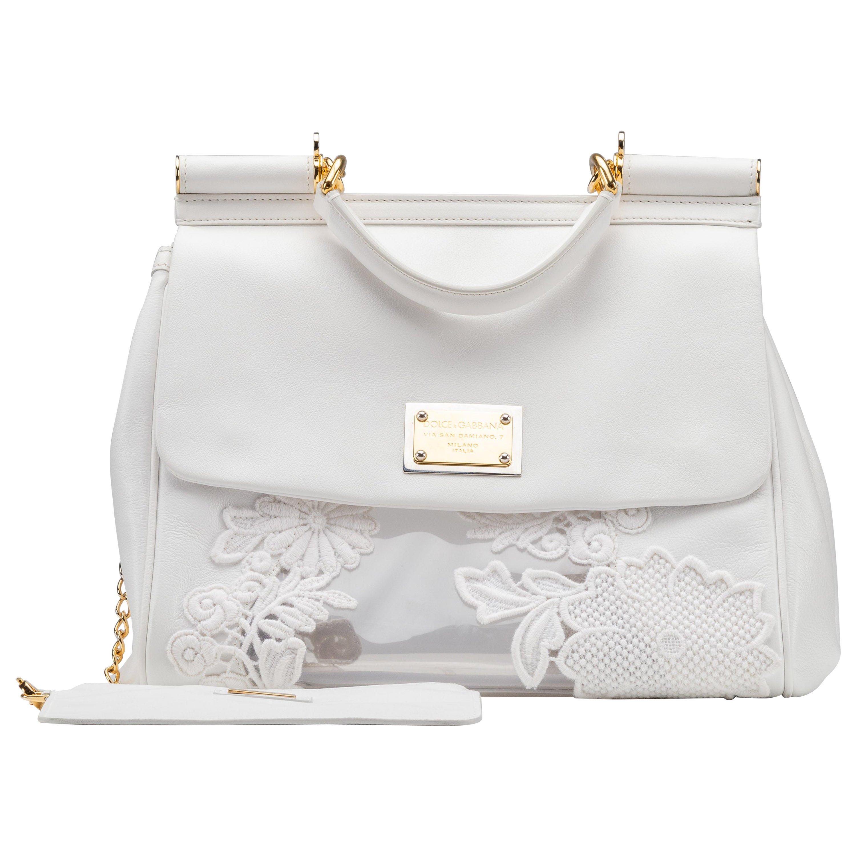 Dolce & Gabbana Miss Sicily Tasche aus weißer Spitze, limitierte Auflage