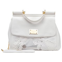 Dolce & Gabbana Miss Sicily Tasche aus weißer Spitze, limitierte Auflage