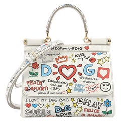 Dolce & Gabbana Miss Sicily Handbag Printed Leather Small