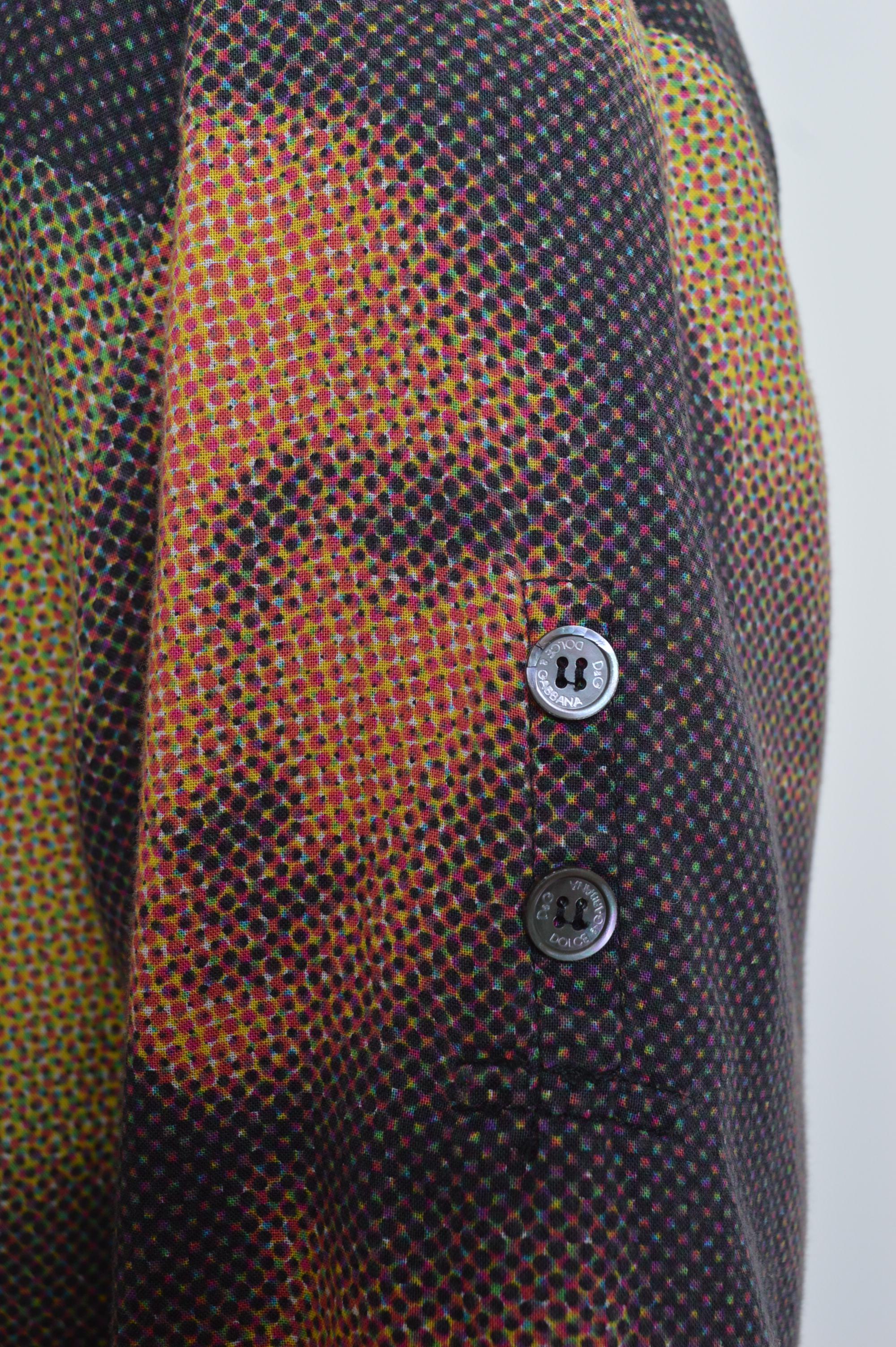 Dolce & Gabbana Mona Lisa Printed Cotton short sleeve Art pattern Shirt For Sale 3