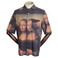 Dolce & Gabbana Mona Lisa Printed Cotton short sleeve Art pattern Shirt