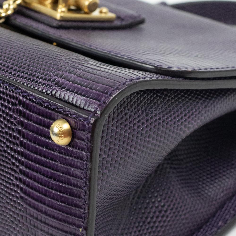 DOLCE & GABBANA Monica Shoulder bag in Purple Leather 3