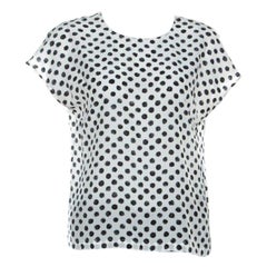 Dolce 
Gabbana Camicetta in seta monocromatica con stampa Dot Dot Dot M.