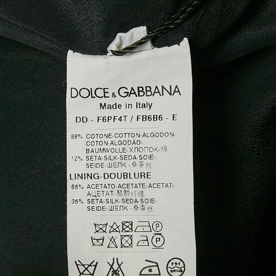 Women's Dolce & Gabbana Monochrome Striped Cotton Sleeveless Mini Dress XS For Sale