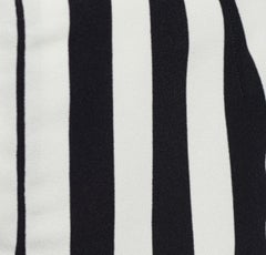 Dolce & Gabbana Monochrome Striped Crepe Tapered Trousers L